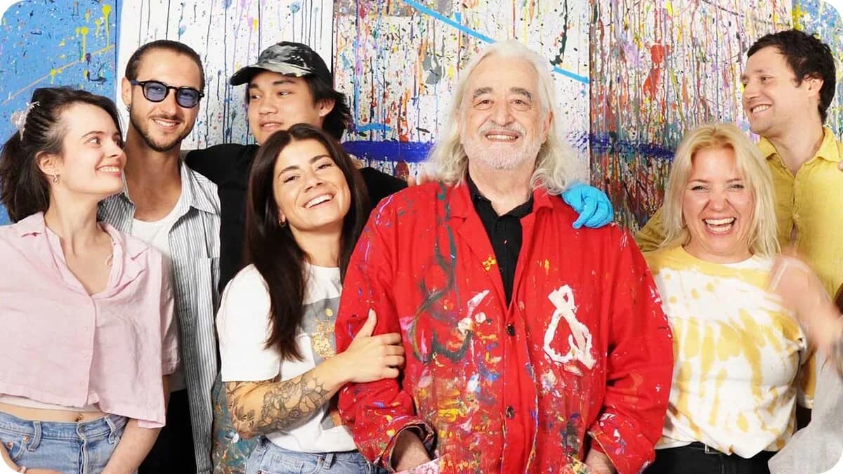 Team Action Painting im Atelier Zürich